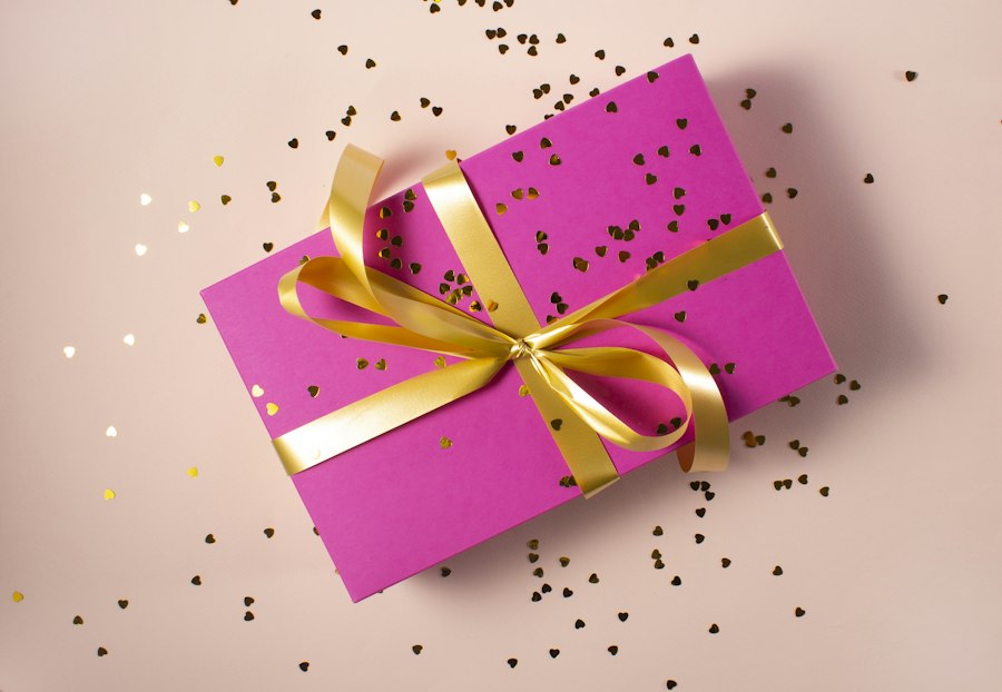 Regalo envuelto con una cinta